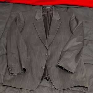 Tessuto Classic Black Pinstripe Men's Blazer Bonney And Gordon Made In Austria